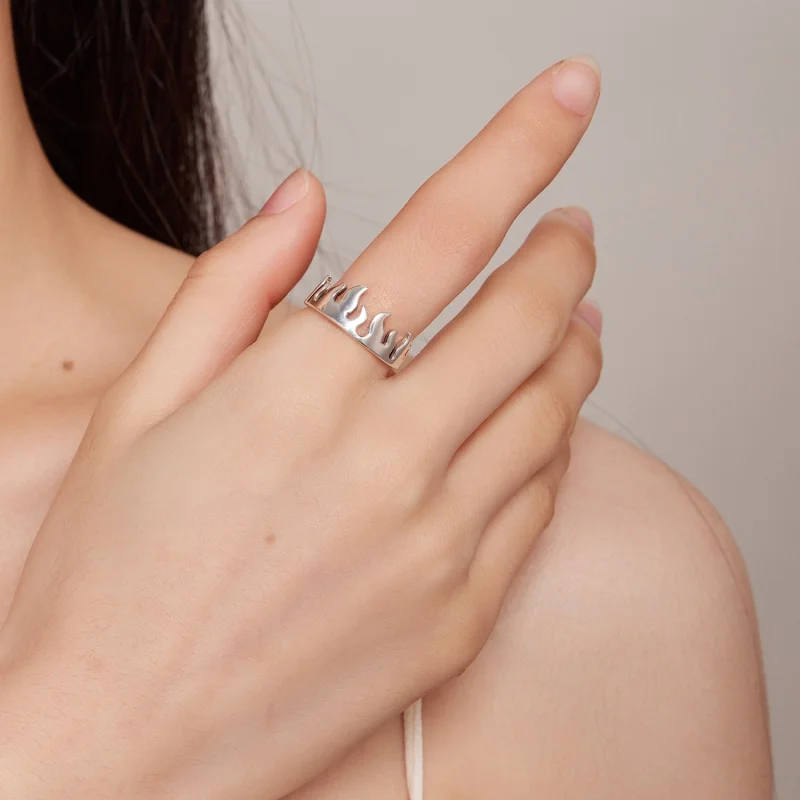 (image for) Pandora Style Flame Open Ring - SCR914 - View 5