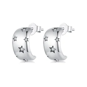 (image for) Pandora Style Flash Star Studs Earrings - BSE884