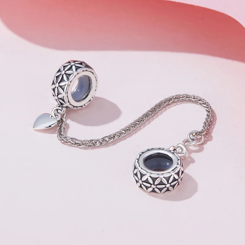 (image for) Pandora Style Flower of Life Silicone Safe Chain - SCC2632 - View 2
