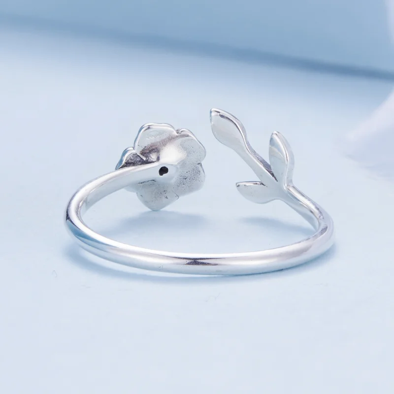 (image for) Pandora Style Flower Open Ring - BSR394 - View 4