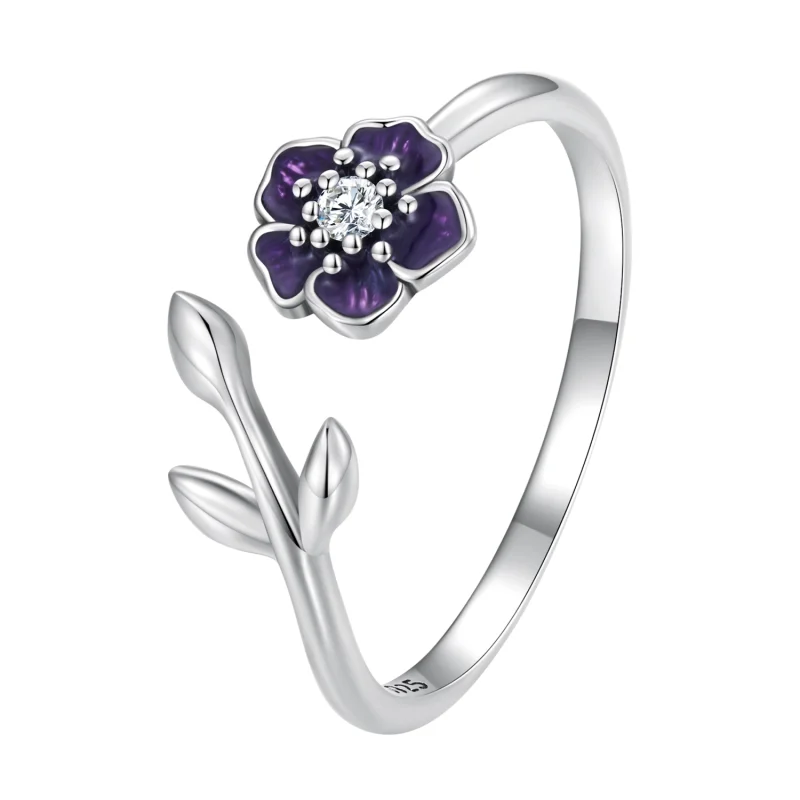(image for) Pandora Style Flower Open Ring - BSR394 - Product Image