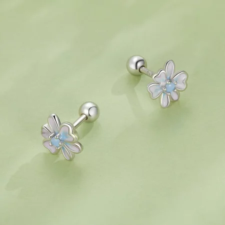 Pandora Style Flower Studs Earrings - SCE1572