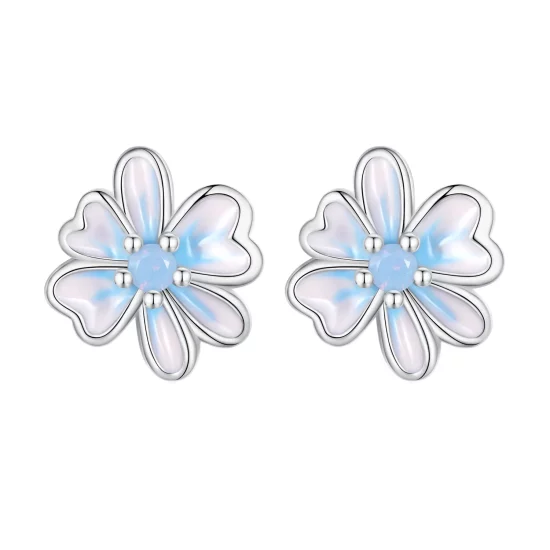 Pandora Style Flower Studs Earrings - SCE1572