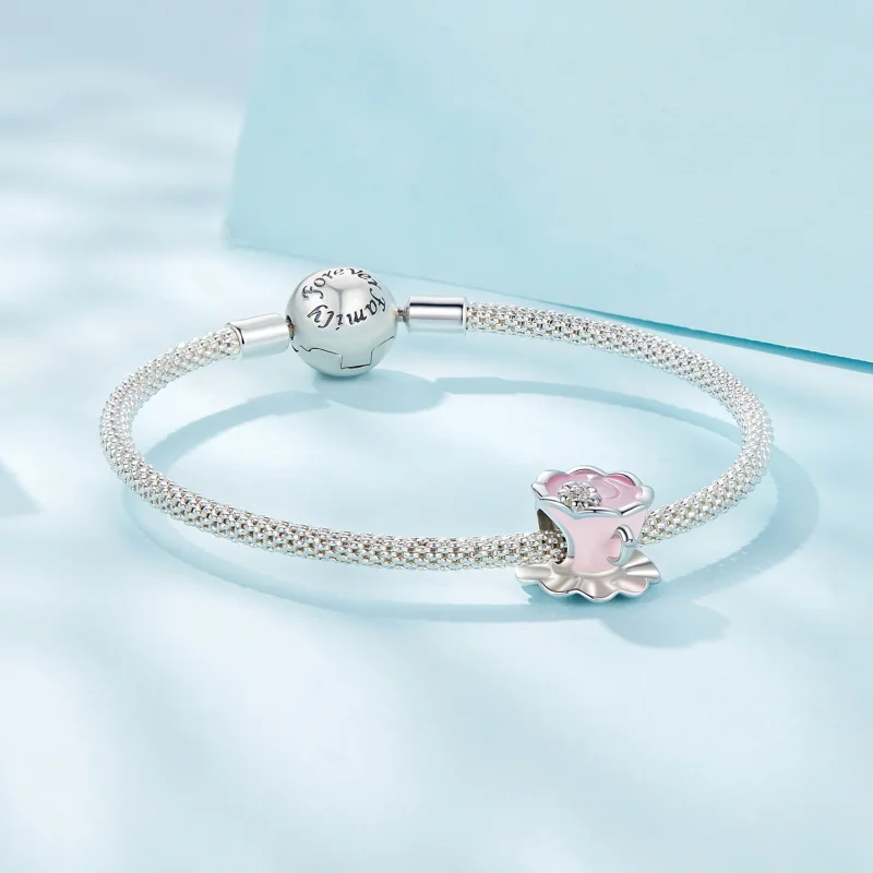 (image for) Pandora Style Flower Tea Cup Charm - SCC2563 - View 5