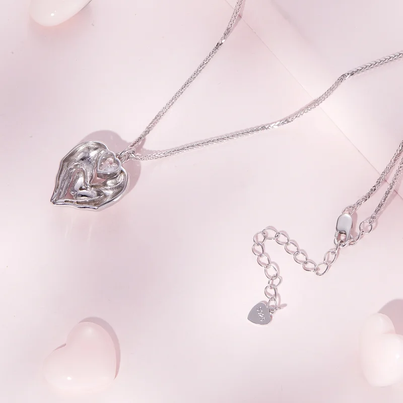 (image for) Pandora Style Footprint Necklace - SCN497 - View 4