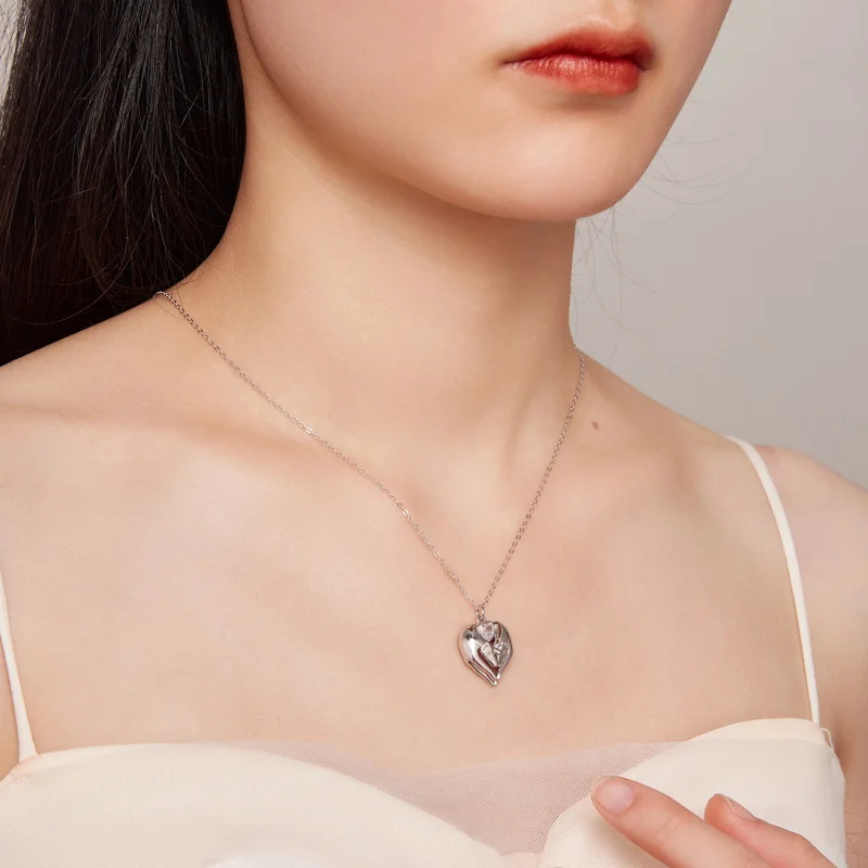 (image for) Pandora Style Footprint Necklace - SCN497 - View 8