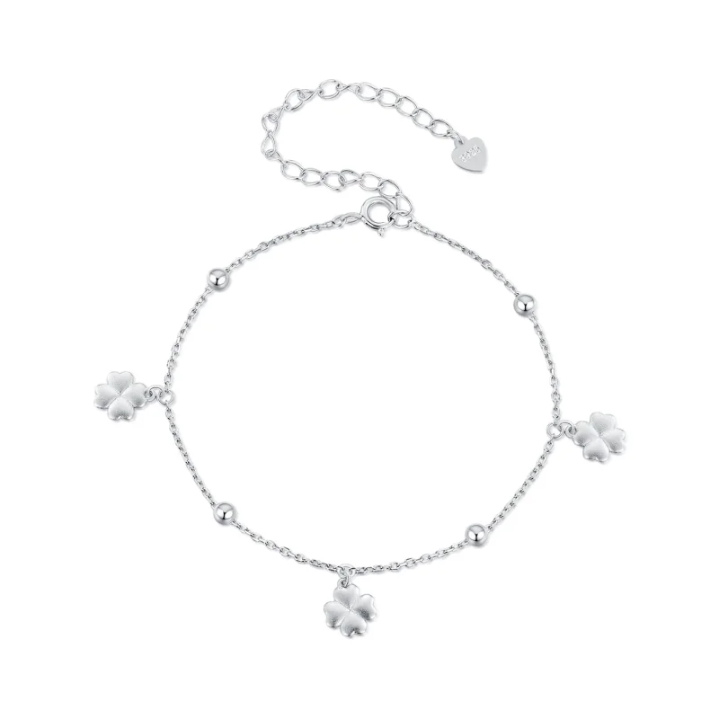 (image for) Pandora Style Four Leaf Clover Chain Bracelet - BSB139 - Product Image