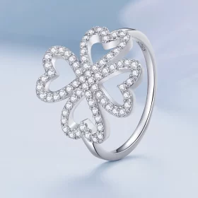 Pandora Style Four Leaf Clover Ring - BSR399 Pandora Style Four Leaf Clover Ring - BSR399