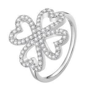 (image for) Pandora Style Four Leaf Clover Ring - BSR399