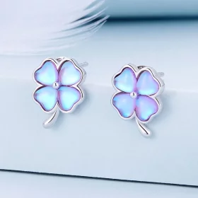 Pandora Style Four Leaf Clover Studs Earrings - BSE914 Pandora Style Four Leaf Clover Studs Earrings - BSE914