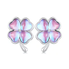 Pandora Style Four Leaf Clover Studs Earrings - BSE914 Pandora Style Four Leaf Clover Studs Earrings - BSE914
