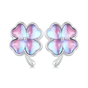 (image for) Pandora Style Four Leaf Clover Studs Earrings - BSE914