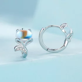 Pandora Style Fox Hoop Earrings - SCE1582