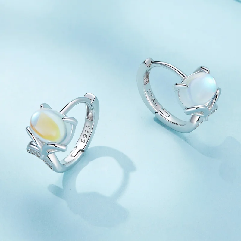 (image for) Pandora Style Fox Hoop Earrings - SCE1582 - View 3