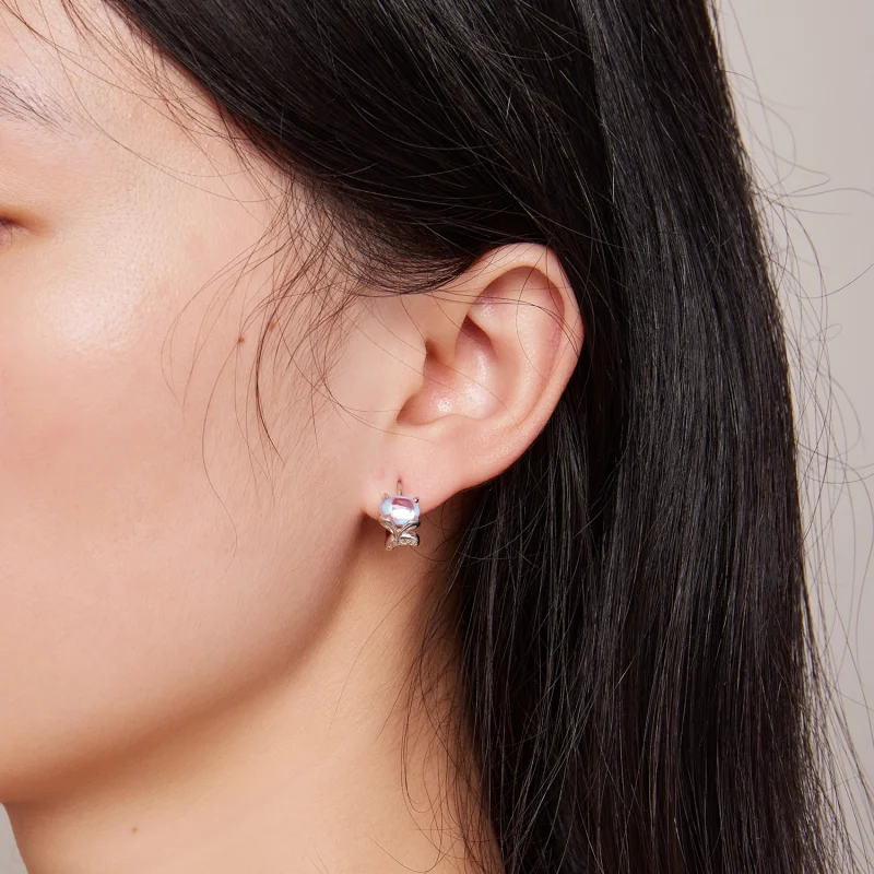 (image for) Pandora Style Fox Hoop Earrings - SCE1582 - View 6