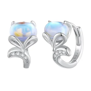 (image for) Pandora Style Fox Hoop Earrings - SCE1582