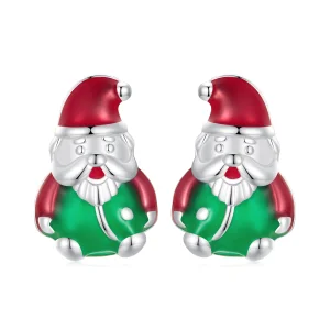 (image for) Pandora Style Glow-In-The-Dark Christmas Studs Earrings - BSE918