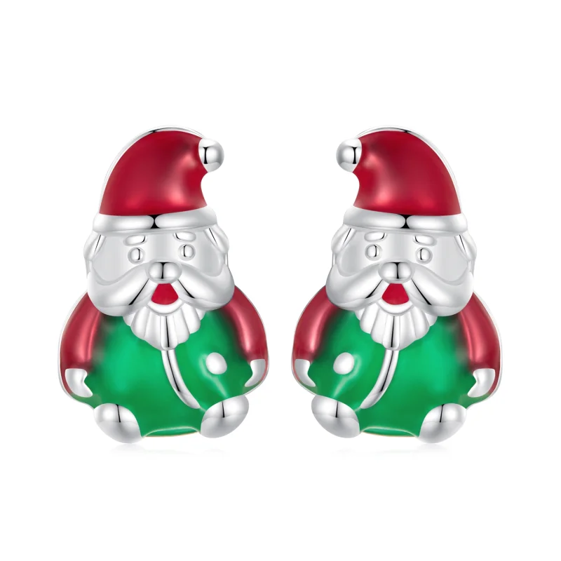 (image for) Pandora Style Glow-In-The-Dark Christmas Studs Earrings - BSE918 - Product Image