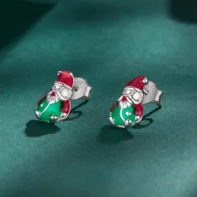 Pandora Style Glow-In-The-Dark Christmas Studs Earrings - BSE918 Pandora Style Glow-In-The-Dark Christmas Studs Earrings - BSE918