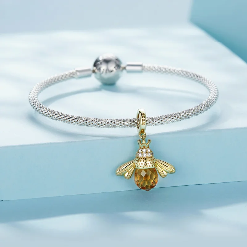 (image for) Pandora Style Golden Bee Dangle - SCC035-B - View 3