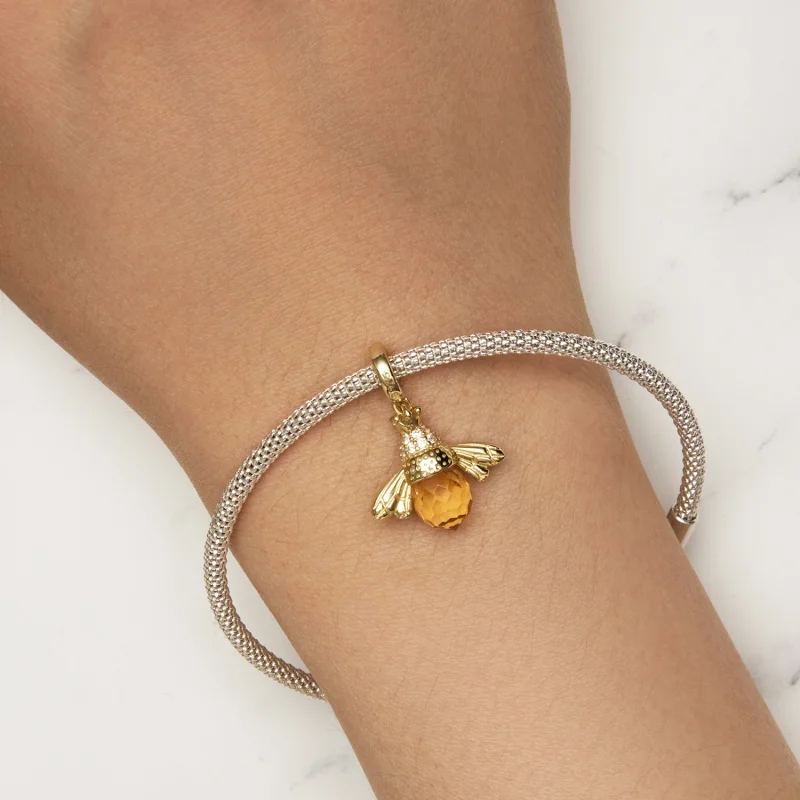 (image for) Pandora Style Golden Bee Dangle - SCC035-B - View 5