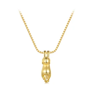 (image for) Pandora Style Golden Kitten Necklace - SCN032-B