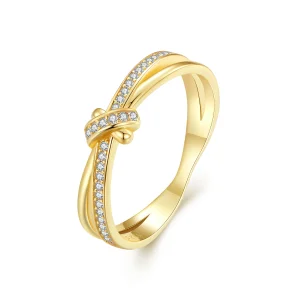 (image for) Pandora Style Golden Knot Ring - SCR896-B