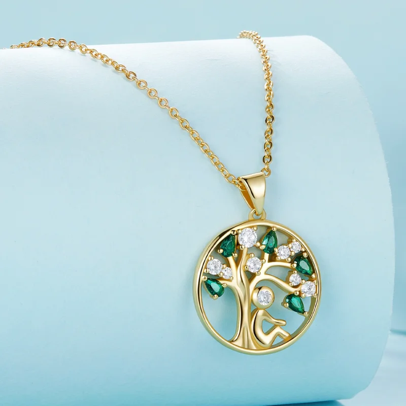 (image for) Pandora Style Golden Life Tree Necklace - SCN094-B - View 3