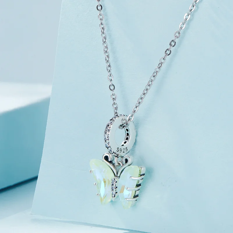 (image for) Pandora Style Green Aurora Butterfly Dangle - SCC2305-GN - View 2