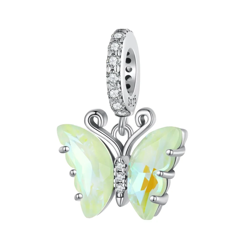 (image for) Pandora Style Green Aurora Butterfly Dangle - SCC2305-GN - Product Image