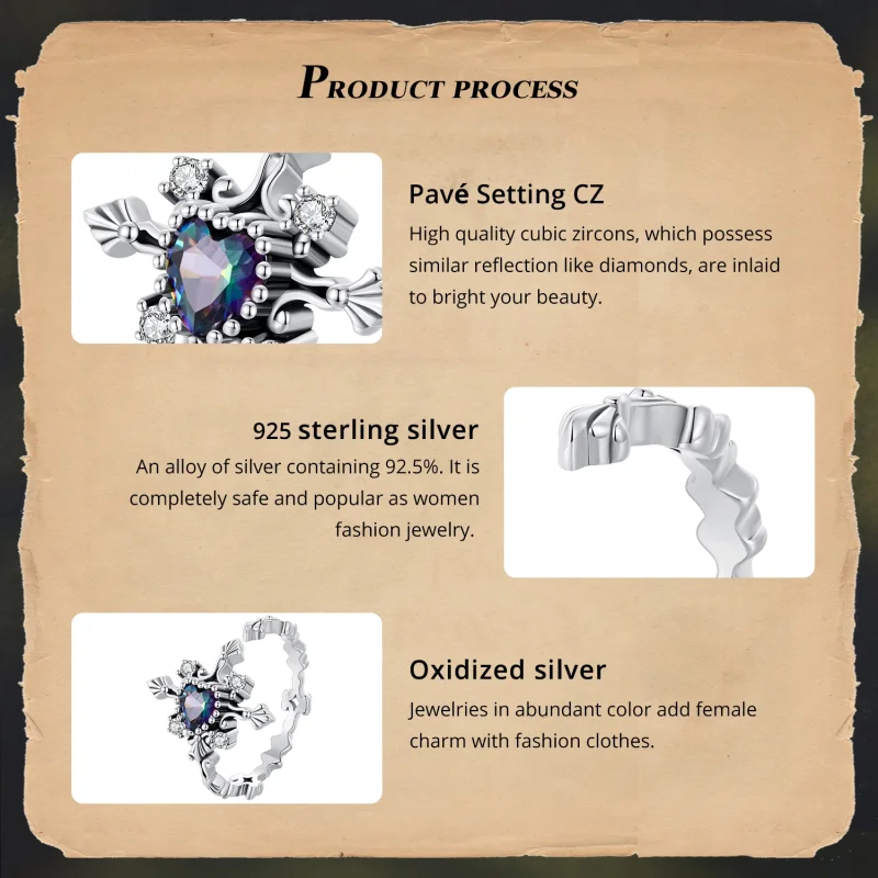 (image for) Pandora Style Halloween Cross Open Ring - BSR482-E - View 4