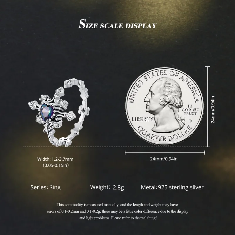 (image for) Pandora Style Halloween Cross Open Ring - BSR482-E - View 6