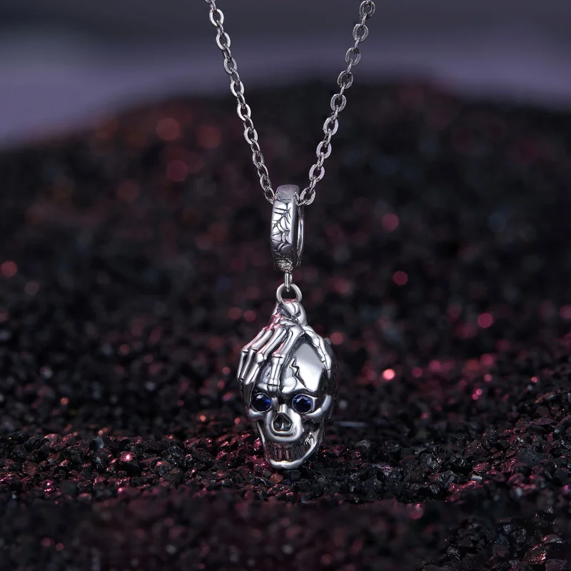 (image for) Pandora Style Halloween Skull Dangle - SCC2606 - View 2