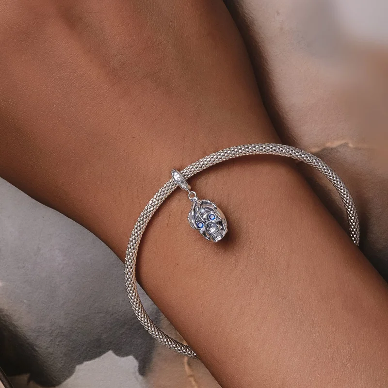 (image for) Pandora Style Halloween Skull Dangle - SCC2606 - View 6