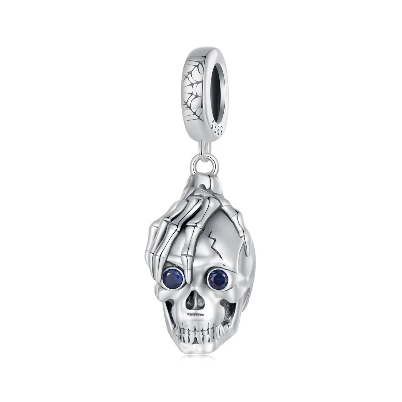 (image for) Pandora Style Halloween Skull Dangle - SCC2606 - Product Image