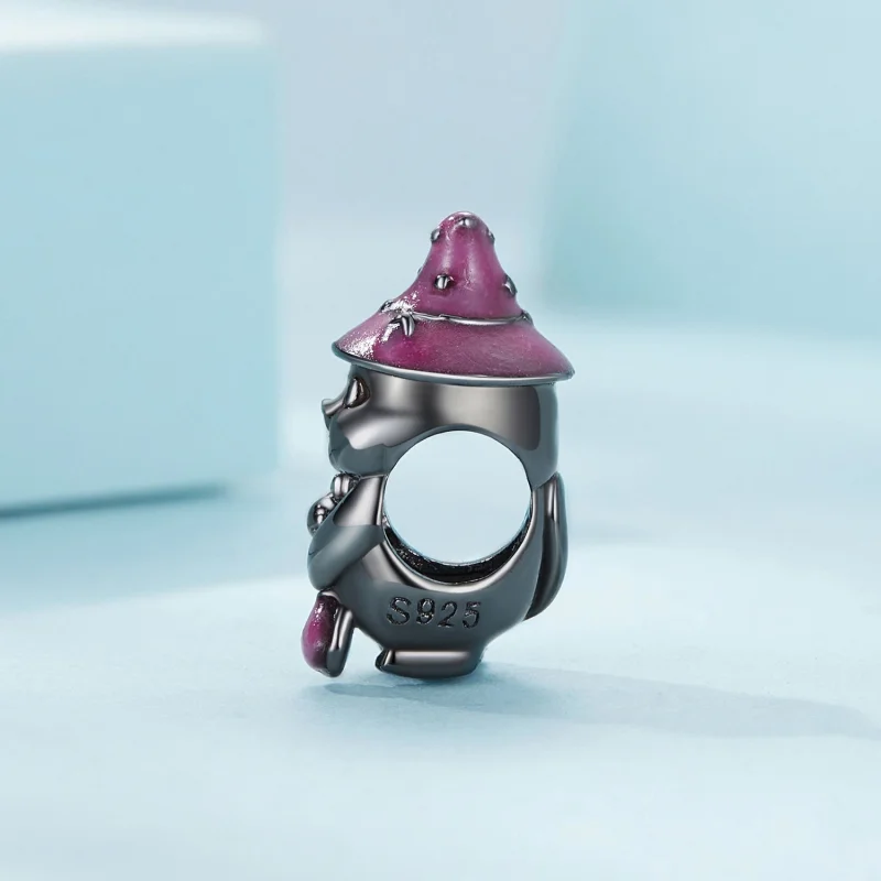 (image for) Pandora Style Halloween Witch Cat Charm - SCC2625 - View 3