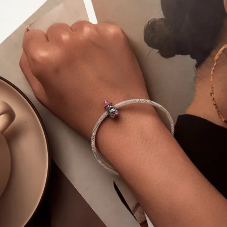 Pandora Style Halloween Witch Cat Charm - SCC2625