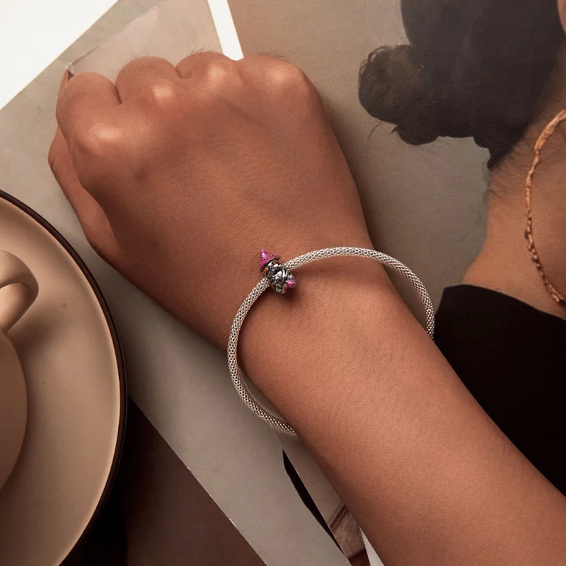 (image for) Pandora Style Halloween Witch Cat Charm - SCC2625 - View 6