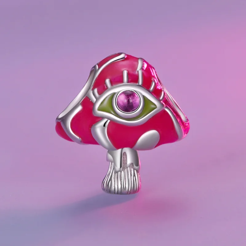 (image for) Pandora Style Hallucinogenic Mushrooms Charm - SCC2532 - View 2