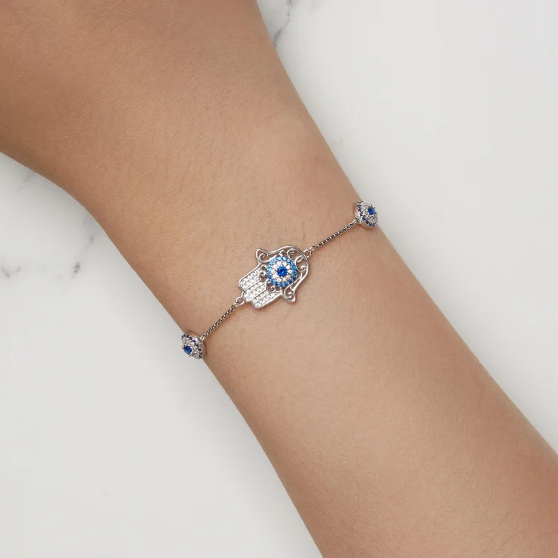 (image for) Pandora Style Hand of Fatima Bracelet - BSB140 - View 5