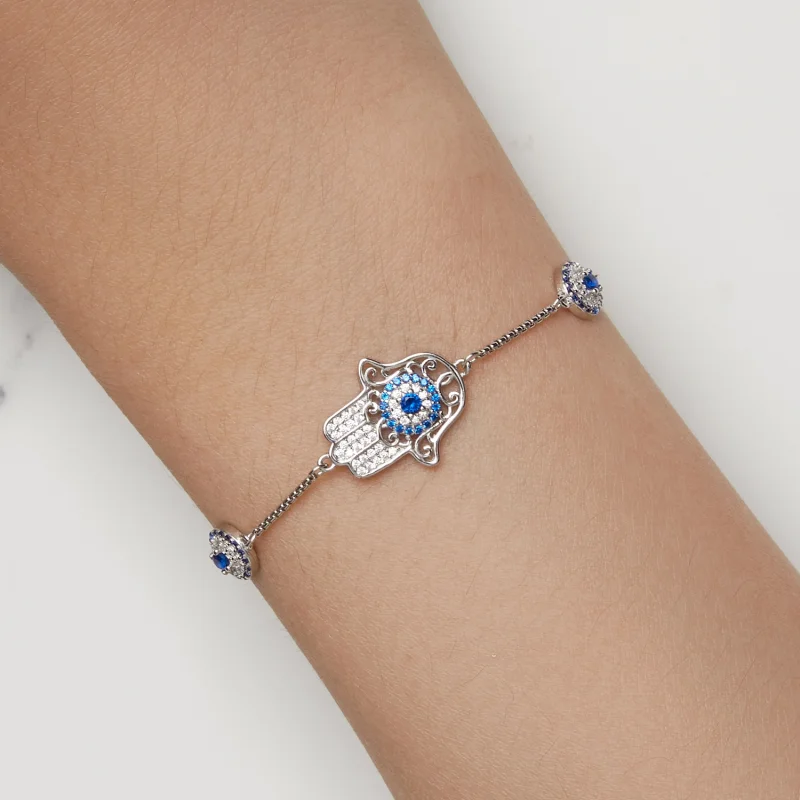 (image for) Pandora Style Hand of Fatima Bracelet - BSB140 - View 7