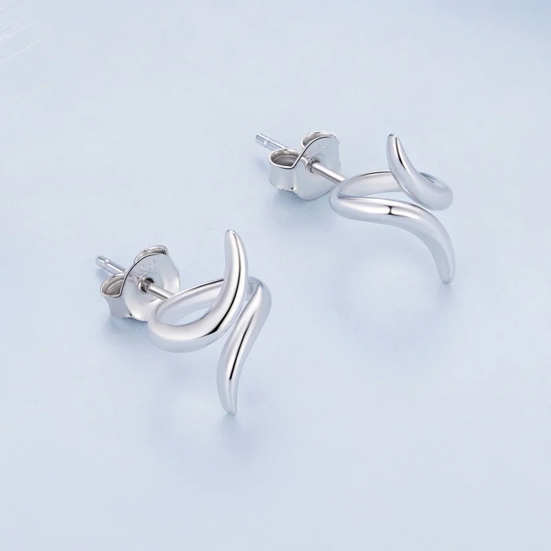 (image for) Pandora Style Headphones Studs Earrings - BSE903 - View 3