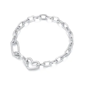 (image for) Pandora Style Heart Chain Bracelet - SCB258