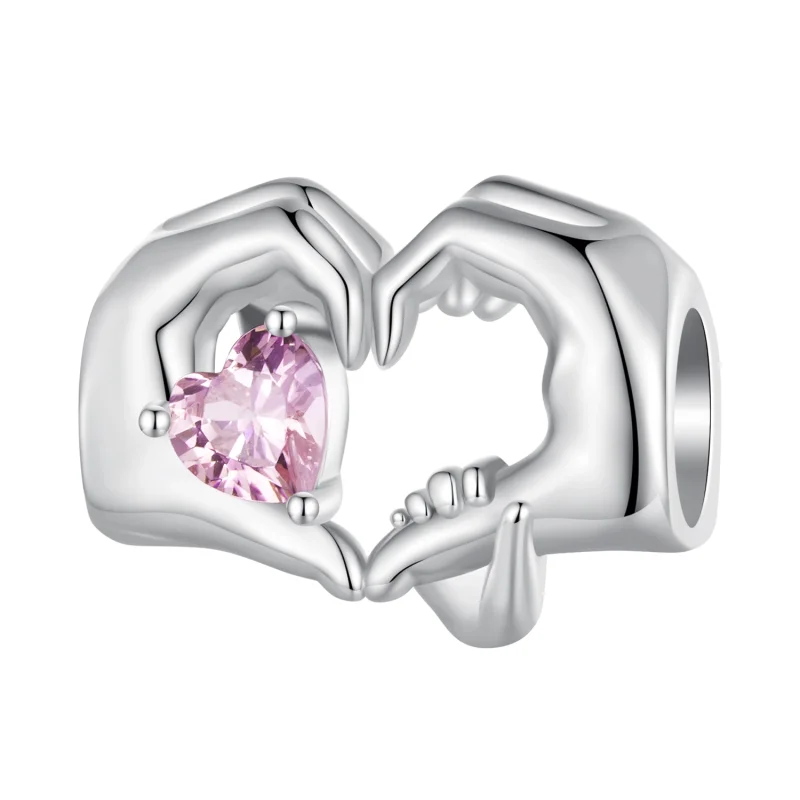 (image for) Pandora Style Heart Gesture Charm - BSC829 - Product Image