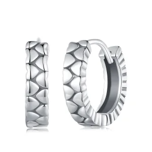 (image for) Pandora Style Heart Heart Hoop Earrings - SCE1653