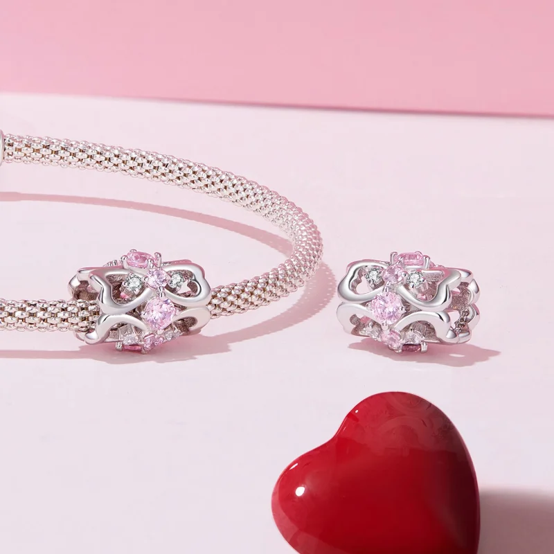 (image for) Pandora Style Heart Shape Small Waist Charm - BSC924 - View 4