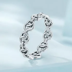 Pandora Style Heart Shaped Chain Ring - SCR963 Pandora Style Heart Shaped Chain Ring - SCR963