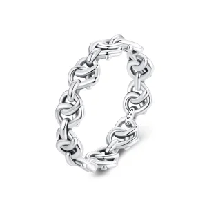 (image for) Pandora Style Heart Shaped Chain Ring - SCR963