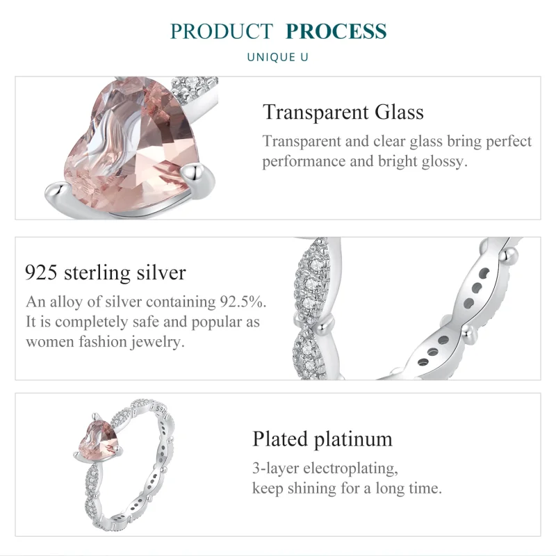 (image for) Pandora Style Heart Shaped Chameleon Ring - BSR479 - View 5