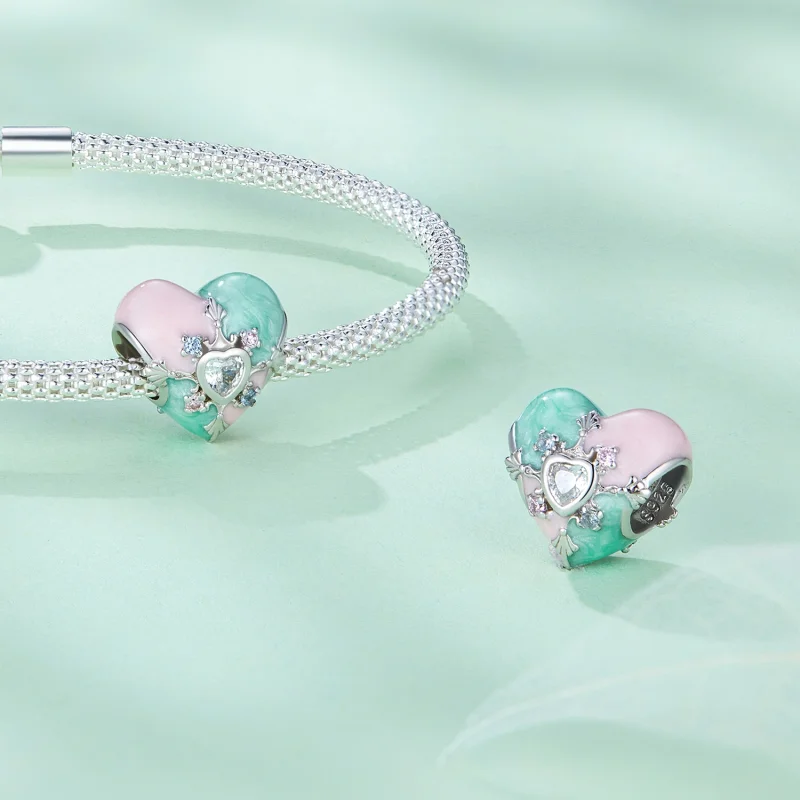 (image for) Pandora Style Heart Shaped Easter Charm - BSC782 - View 4